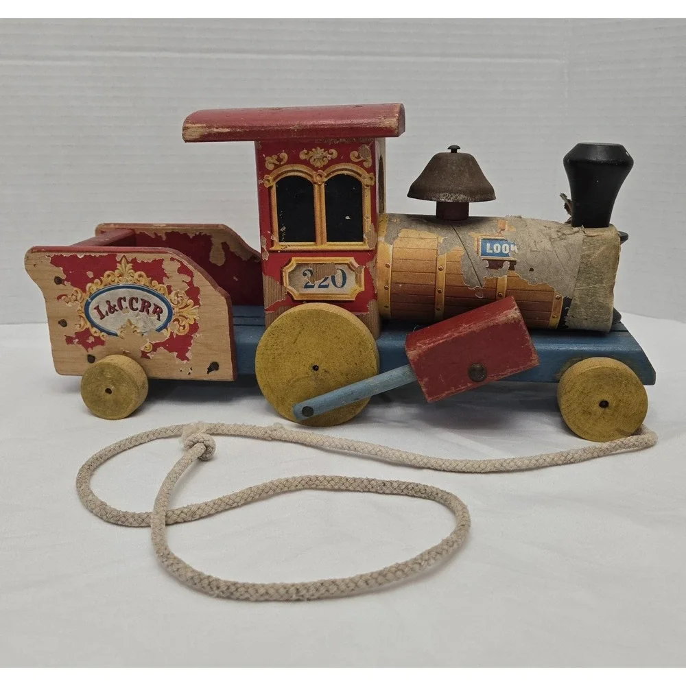 Vintage Fisher Price Looky Chug-Chug Train #220 1953‎ Fair Condition